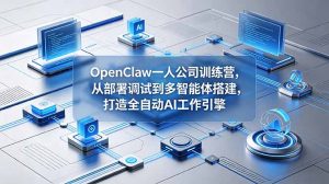OpenClaw 一人公司训练营,从部署调试到多智能体搭建,打造全自动 AI 工作引擎-网创资源站