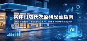 实体门店长效盈利经营指南：融合产品打造、IP塑造与AI工具，搭建可持续增收经营体系-网创资源站
