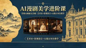 告别AI画面无灵魂!AI漫剧美学进阶课-更新,艺术史+影视语言+AI提示词全教学-网创资源站