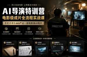 AI导演特训营,电影级成片全流程实战课,手把手带你从0产出一部电影级AI短片-网创资源站