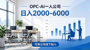 2026创业新风口—OPC一人公司模式震撼首发!日收益2000-6000+,项目绿色长久,安全稳健,合…-网创资源站