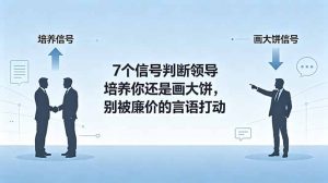 付费文章：7个信号判断领导培养你还是画大饼，别被廉价的言语打动-网创资源站