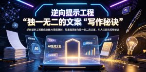 逆向提示工程教您突破AI常规限制，写出独具魅力独一无二的文案，引人注目的写作秘诀【原创双语字幕】-网创资源站
