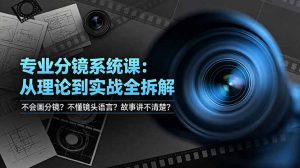 不会画分镜？不懂镜头语言？故事讲不清楚？专业分镜系统课，从理论到实战全拆解！-网创资源站