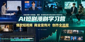 AI短剧漫剧学习营，系统讲解AI短剧、漫剧、影视预告片、爆款短视频与商业宣传片的创作全流程-网创资源站