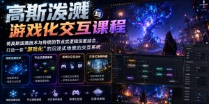 高斯泼溅与游戏化交互课程,将高斯泼溅技术与传统的节点式逻辑深度结合,打造一套“游戏化”的沉浸式场景的交互系统-网创资源站